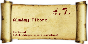 Almásy Tiborc névjegykártya